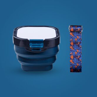 16 Rooster Kleur Palet Pigment Hydraterende Opbergdoos Vouwen Wassen Emmer Draagbare Olieverfschilderij Art Student Speciale Tool blauw met strap