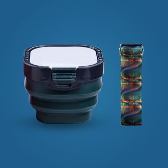 16 Rooster Kleur Palet Pigment Hydraterende Opbergdoos Vouwen Wassen Emmer Draagbare Olieverfschilderij Art Student Speciale Tool groen met strap