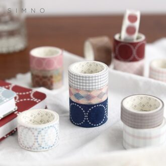 16 Stks/partij Klassieke Grafische Serie Sticker Diy Decoratieve Tape Papier Afplakband Washi Tape