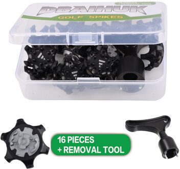 16 Stks/set Golf Schoen Spike Vervanging Champ Fast Schroef Duurzaam Met Removal Tool Wrench Golf Training Aids Paars