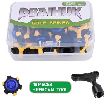 16 Stks/set Golf Schoen Spike Vervanging Champ Fast Schroef Duurzaam Met Removal Tool Wrench Golf Training Aids Rood