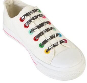 16 stks/set Mode Elastische Siliconen Unisex Geen Tie Schoenveters Afdrukken Atletische Schoen Kant Fit Strap Alle Sneakers 3