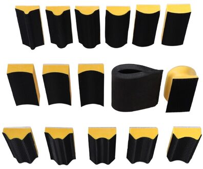 16 Stks/set Schuren Pad 40X100Mm Vormige Hand Schuurblok Schuren Disc Slijpen Spons Voor Klittenband schuurpapier Schuurmiddelen