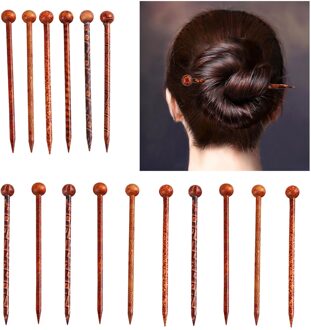 16 Stuks Retro Houten Haarspeld Vrouw Haar Stok Hoofdtooi Sieraden Craft 13 Cm