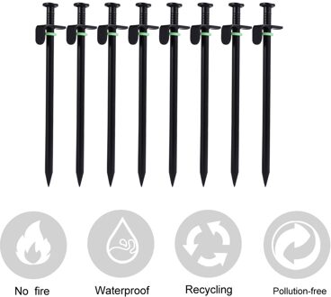 16 Stuks Tent Stakes Zware Gesmeed Ijzer Opengevouwen Haringen-Ideaal Camping Stakes