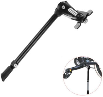 16 "tot 27" Lichtmetalen Verstelbare Bike Ondersteuning Voet Brace Kickstand Kick Stand For MTB Weg Mountainbike fietsen Fiets Onderdelen zwart
