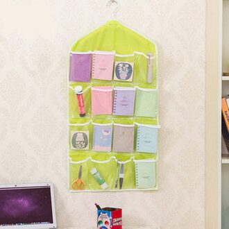 16 Zakken Clear Opknoping Tas Sokken Beha Ondergoed Rek Hanger Organizer groen