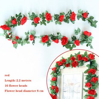 16 Zijde Pioen Rose Groene Wijnbladeren, groene Bladeren Diy Bridal Silk Familie Bruiloft Decoratie Nep Bladeren Diy Opknoping Krans Arti Diep Roze