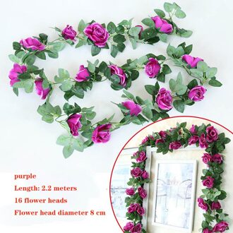 16 Zijde Pioen Rose Groene Wijnbladeren, groene Bladeren Diy Bridal Silk Familie Bruiloft Decoratie Nep Bladeren Diy Opknoping Krans Arti Fluorescentie Geel