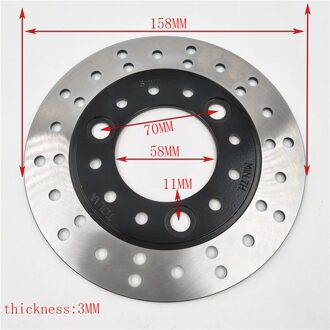 160 170 180 190Mm Voor Of Achter Remschijf Voor Chinese GY6 Scooter Ik Motorfiets Atv Bromfiets Go Kart onderdelen 158MM