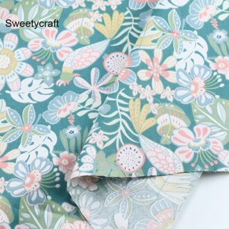 160*50Cm Bloem Leaf Print Katoen Stof Tela Algodon Patchwork Katoen Stoff Voor Diy Naaien Beddengoed Sets Materiaal accessoires katoen kleding stof-2
