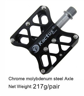 160 G/paar Mtb Fiets Titanium As Pedaal Cnc Racefiets Pedalen 6 Verzegelde Lagers Fietsen Pedaal Bmx 22C zwart