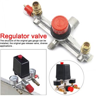 160 Mm Dubbele Outlet Buis Legering Luchtcompressor Schakelaar Drukregelaar Valve Fitting Onderdelen Luchtcompressor Buis