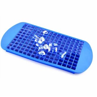 160 Raster Kleine Vierkante Food Grade Siliconen Tegel Ice Grid Gemalen Ijs Rooster Ice Cube Mold Keuken Benodigdheden blauw