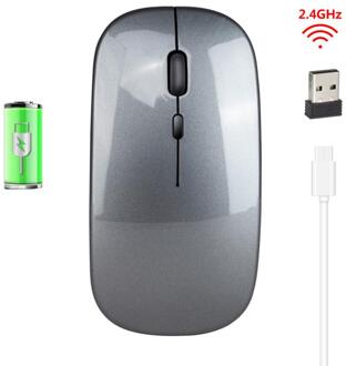 1600 Dpi Usb Optische Draadloze Muis 2.4G Ontvanger Super Stille Muis Voor Pc Laptop Kantoor Opto-Elektronische muizen grijs