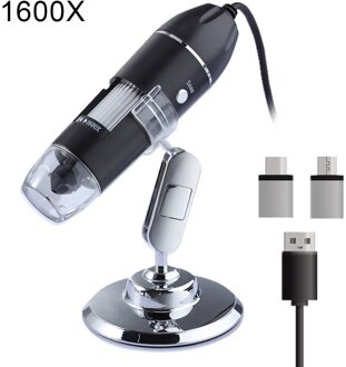 1600X Usb Digitale Microscoop Camera Endoscoop Led Vergrootglas Type-C/Micro Usb Vergrootglas Elektronische Stereo Met Stand Voor telefoon Pc