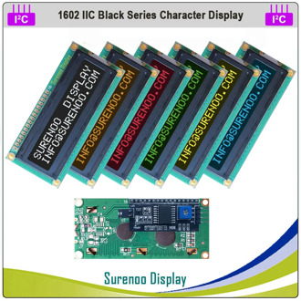 1602 IIC I2C Character LCD Module Screen Dispaly LCM Panel in More Colors on Black for Arduino
