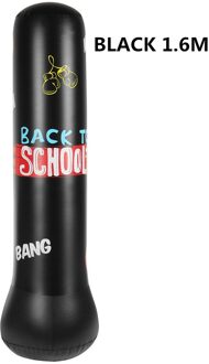 160Cm Bokszak Boksen Pad Zand Tas Fitness Taekwondo Mma Hand Kicking Padr Training Gear Muay Thai Voet Doel zwart 1.6M