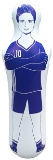 160Cm Pvc Volwassen Opblaasbare Voetbal Training Keeper Tumbler Dummy Voetbal Praktijk Air Voetbal Training Tumbler Muur Tool blauw