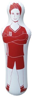 160Cm Pvc Volwassen Opblaasbare Voetbal Training Keeper Tumbler Dummy Voetbal Praktijk Air Voetbal Training Tumbler Muur Tool rood