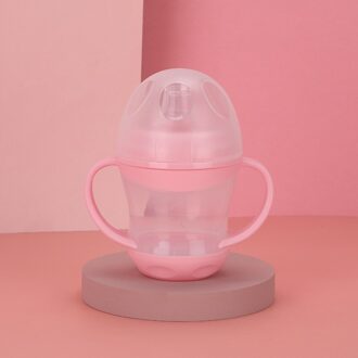 160Ml Babyvoeding Fles Met Deksel En Handvat Breed Kaliber Bpa Gratis Baby Water Fles Breed Kaliber Kinderen Leren beker Te Drinken roze