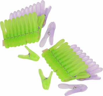 160x grote stevige wasknijpers in verschillende kleuren 8.5 cm