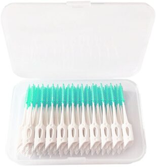 160x Siliconen Rager Tandenstoker Tandenstoker W / Cover groen