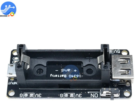 16340 Rechargeable Lithium Charging Board Power Bank 5V 3.3V Dual USB Charge Supply 16340 Battery Holder For Arduino