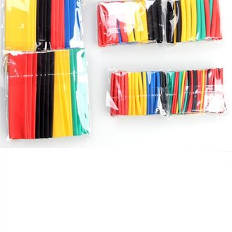 164/328Pcs Assortiment Elektronische 2:1 Wrap Draad Kabel Geïsoleerde Polyolefin Krimpkous Verhouding Tubing Isolatie 164stk