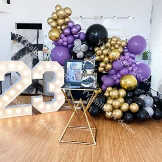 167 Stuks Metalen Goud Gemengde Paars Latex Ballon Garland Arch Kit Voor Baby1th Verjaardagsfeestje Baby Shower Decoratie Ballon Levert