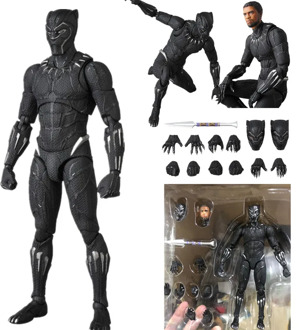 16cm Endgame 4 Infinity War Mafex 091 Black Panther Action Figure PVC Movable collection of toy gifts