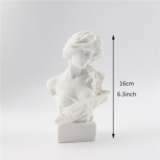16Cm Hars Vaas Noord-europa Home Decoratie Make Borstel Opbergdoos Kleurrijke David Celebrity Pen Houder Standbeeld Sculptuur girl
