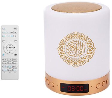 16Gb Geheugen Touch Koran Speaker Lamp Draadloze Bluetooth Mp3 Speler Radio Koran Digitale Moslim Led Azan Klok Night licht Li