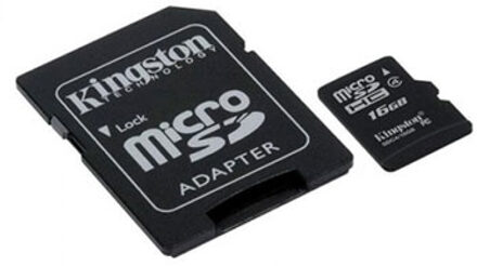 16GB MicroSDHC met adapter