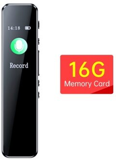 16GB Portable Noise Reduction Voice Recorder with Playback 1536KBPS HD Recording MP3 Player