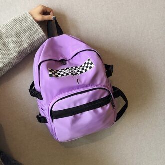 16inch Laptop Bag Casual Women Backpack Nylon Travel Bagpack Schoolbag Student Teenage Girls Back Pack Mochila paars