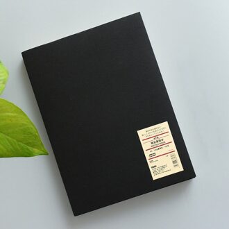 16K Schetsboek Notebook 128 Blanco Pagina Effen Kleur Kraftpapier Hardcover Schetsboek Dagboek Boek Voor Art Schilderij Tekening zwart kleur