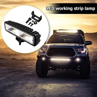 16LED Verlichting Bar 48W 3030 1600LM 6000K IP67 Waterdichte Auto Spot Beam Fog Rijden Lamp Voor Off-Road Voertuig Suv Vrachtwagen Motor