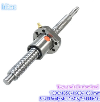 16mm 1610 Ball Screw Rolled C7 ballscrew SFU1605 sfu1604 sfu1610 1500/1550/1600/1650mm RM1605 Factory ball screw for cnc