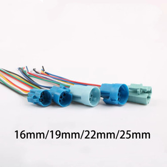 16mm 19mm 22mm 25mm cable socket for metal push button switch wiring 2-6 wires stable lamp light button