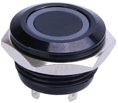 16mm/19mm/22mm Super Short Touch Push Button Black Housing 6pins RGB Red Green Blue Tri-color LED Illuminated Switch