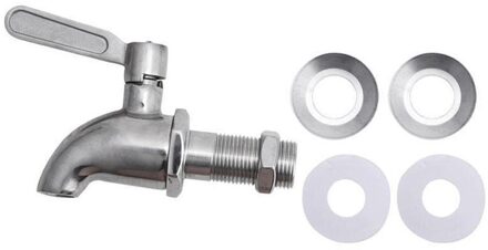16Mm Drank Wijn Vat Kraan Drinken Dispenser Kraan Staal Water Koffie Sap Zilveren Kranen Spigot Kraan B2E0