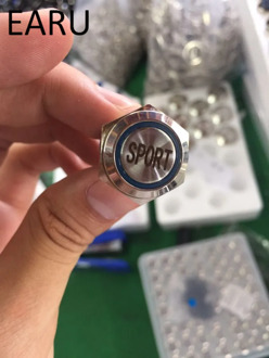 16mm Waterproof Stainless Steel Metal LED Momentary Push Button Switch Car Auto Racing Sport Mode Shift Switch Illuminated Power