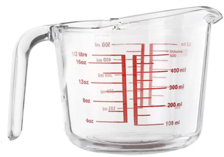 16oz Oven Safe Glass Liquid Measuring Cup Open Handle, Glass Measuring Cup