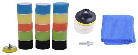 16Pc 2Inch/50Mm Diameter Polijsten Pad Polijsten Kit Met 8Pc 3Inch/75Mm viltpolijstschijf