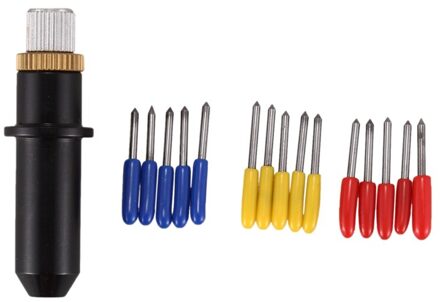 16Pc 30/45/60 Graden Mimaki Cricut Cutting Plotter Vinyl Cutter Blades + Mimaki Blade Houder