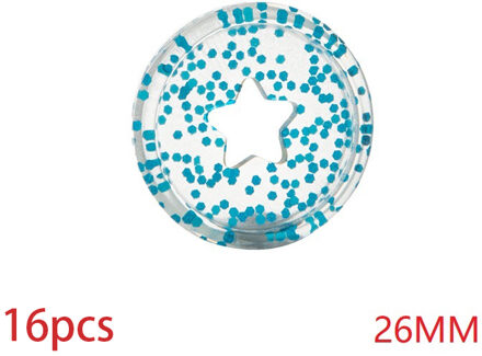 16Pcs 26Mm Plastic Ringband Planner Schroef Discs Bindmiddel Notebook Binding Discs Loose Leaf Ring Binding Gesp Kantoor levert blauw-16stk