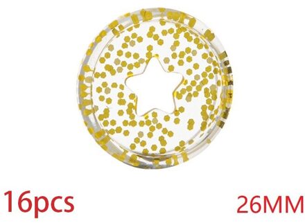 16Pcs 26Mm Plastic Ringband Planner Schroef Discs Bindmiddel Notebook Binding Discs Loose Leaf Ring Binding Gesp Kantoor levert geel-16stk