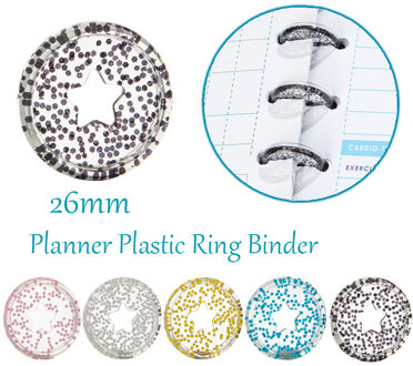 16Pcs 26Mm Plastic Ringband Planner Schroef Discs Bindmiddel Notebook Binding Discs Loose Leaf Ring Binding Gesp Kantoor levert willekeurig-16stk