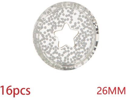 16Pcs 26Mm Plastic Ringband Planner Schroef Discs Bindmiddel Notebook Binding Discs Loose Leaf Ring Binding Gesp Kantoor levert zilverachtig-16stk